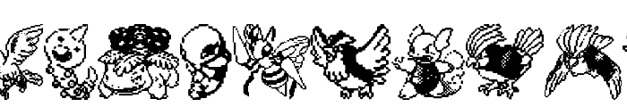 Pokemon pixels 1 Font UPPERCASE