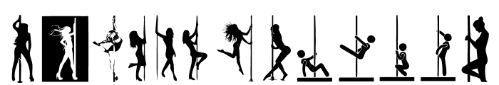 Pole Dance Font LOWERCASE