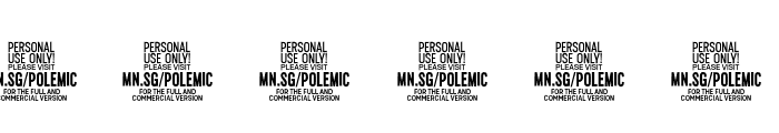 Polemic Shine PERSONAL USE Regular Font OTHER CHARS