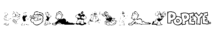 Popeye Font UPPERCASE
