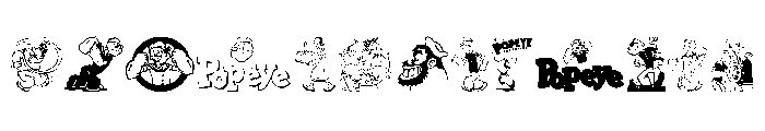 Popeye Font LOWERCASE