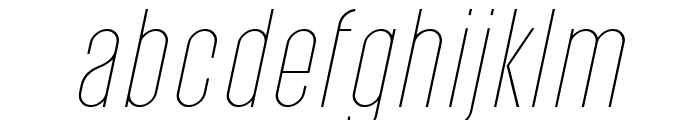 PostScriptum Thin Italic Font LOWERCASE