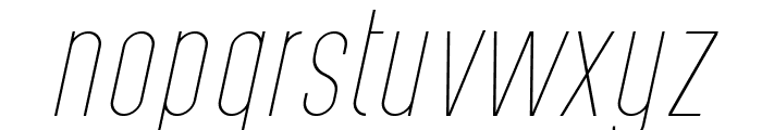 PostScriptum Thin Italic Font LOWERCASE