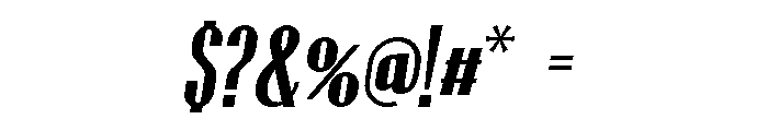 PosteRati Italic Font OTHER CHARS