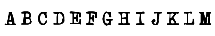 Powderfinger Type Font UPPERCASE