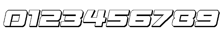 Power Broker 3D Italic Font OTHER CHARS