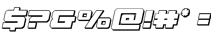 Power Broker 3D Italic Font OTHER CHARS