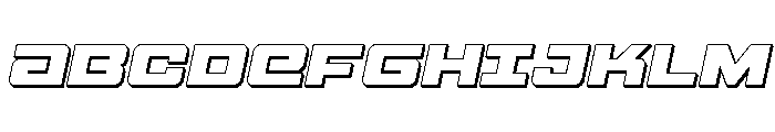 Power Broker 3D Italic Font UPPERCASE