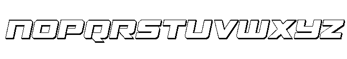 Power Broker 3D Italic Font LOWERCASE