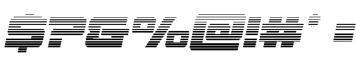 Power Broker Gradient Italic Font OTHER CHARS