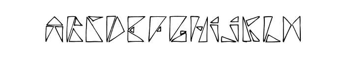 policetriangulaire Font UPPERCASE