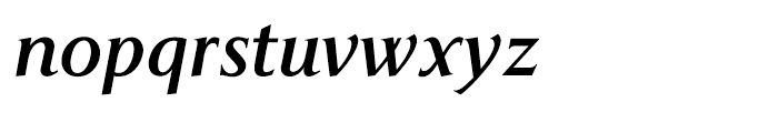 Pompei Regular Italic Font LOWERCASE