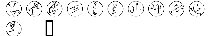 Powers Of Marduk Symbols Font UPPERCASE