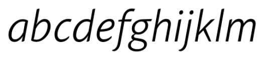 Polia Light Italic Font LOWERCASE