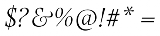 Pona Display Thin Italic Font OTHER CHARS