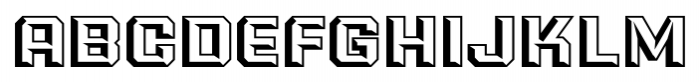 Power Station Wedge Wide Regular Font LOWERCASE