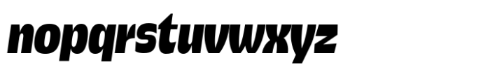 Pocas Black Condensed Oblique Font LOWERCASE