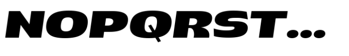 Pocas Black Expanded Oblique Font UPPERCASE