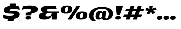 Pocas Extra Bold Expanded Oblique Font OTHER CHARS