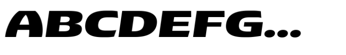 Pocas Extra Bold Expanded Oblique Font UPPERCASE
