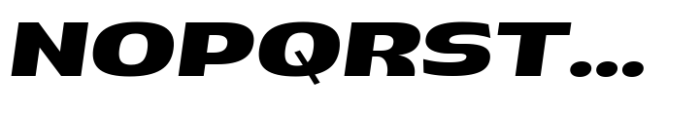 Pocas Extra Bold Expanded Oblique Font UPPERCASE