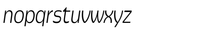 Pocas Light Condensed Oblique Font LOWERCASE