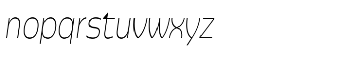 Pocas Thin Condensed Oblique Font LOWERCASE