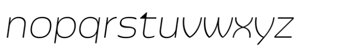 Pocas Thin Oblique Font LOWERCASE