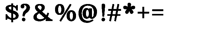 Poetria Bold Font OTHER CHARS