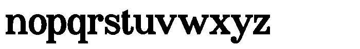 Poetria Bold Font LOWERCASE