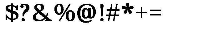 Poetria Medium Font OTHER CHARS