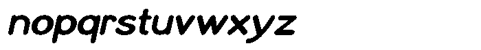 Poffina Oblique Font LOWERCASE