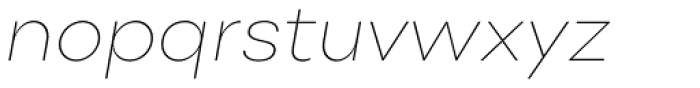 Point Thin Italic Font LOWERCASE