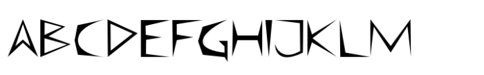 Pointed Font UPPERCASE