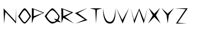 Pointed Font UPPERCASE
