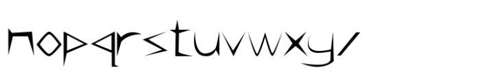 Pointed Font LOWERCASE