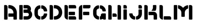 Pokland  Stencil Three Font UPPERCASE