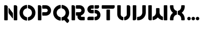 Pokland  Stencil Three Font UPPERCASE