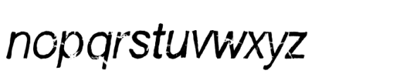 Pokrak Nowy Italic Font LOWERCASE