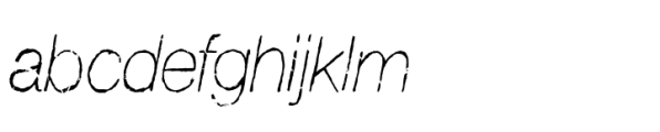 Pokrak Nowy Thin Italic Font LOWERCASE