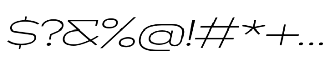 Polarix Extralight Italic Font OTHER CHARS