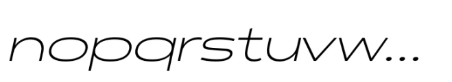 Polarix Extralight Italic Font LOWERCASE