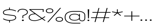 Polarix Extralight Font OTHER CHARS