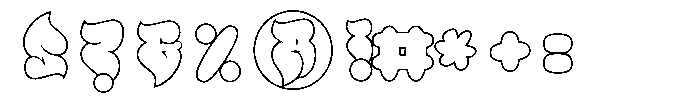 Polemic Outline Thin Font OTHER CHARS