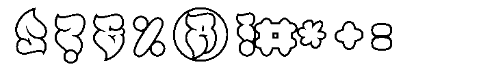 Polemic Outline Font OTHER CHARS