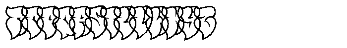 Polemic Outline Font LOWERCASE