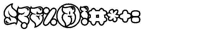 Polemic Overlap Shine Bold Font OTHER CHARS