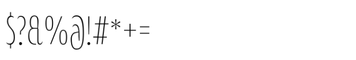Polienz Hairline Font OTHER CHARS