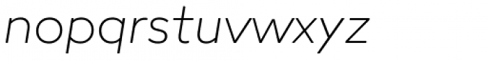 Poligon Thin Italic Font LOWERCASE