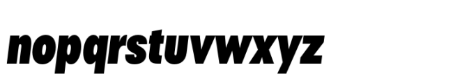 Polin Sans Condensed Extra Bold Italic Font LOWERCASE